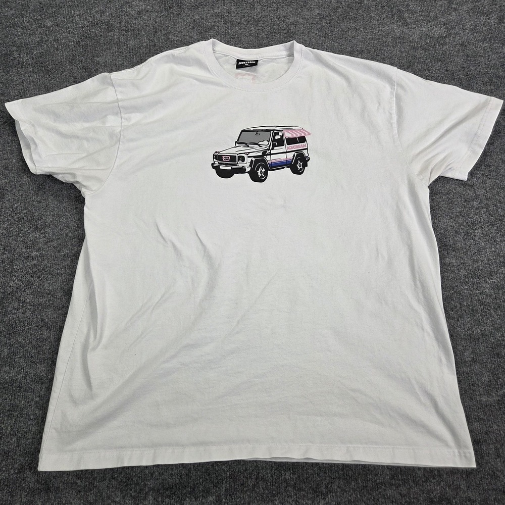 Icecream Shirt Mens 3XL White SUV Ice Cream Truck Graphic Tee Streetwear